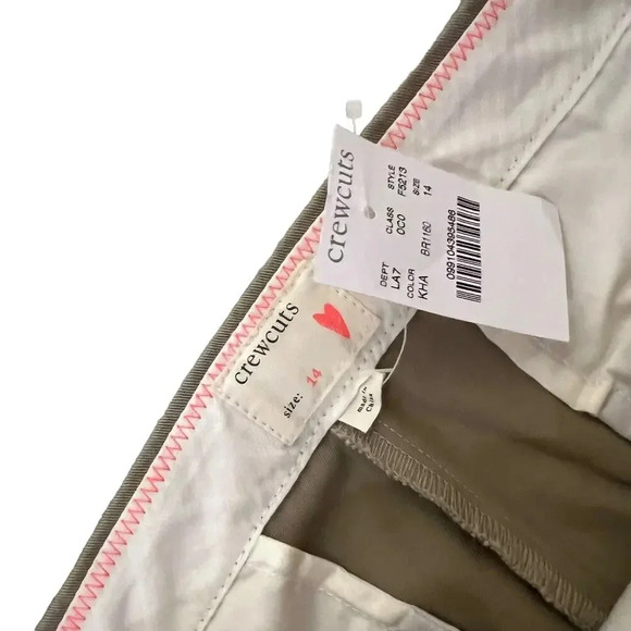 NWT Crewcuts Boys' Chino Pants Size 14 Beige Flat Front Stretch Fabric - Picture 2 of 3